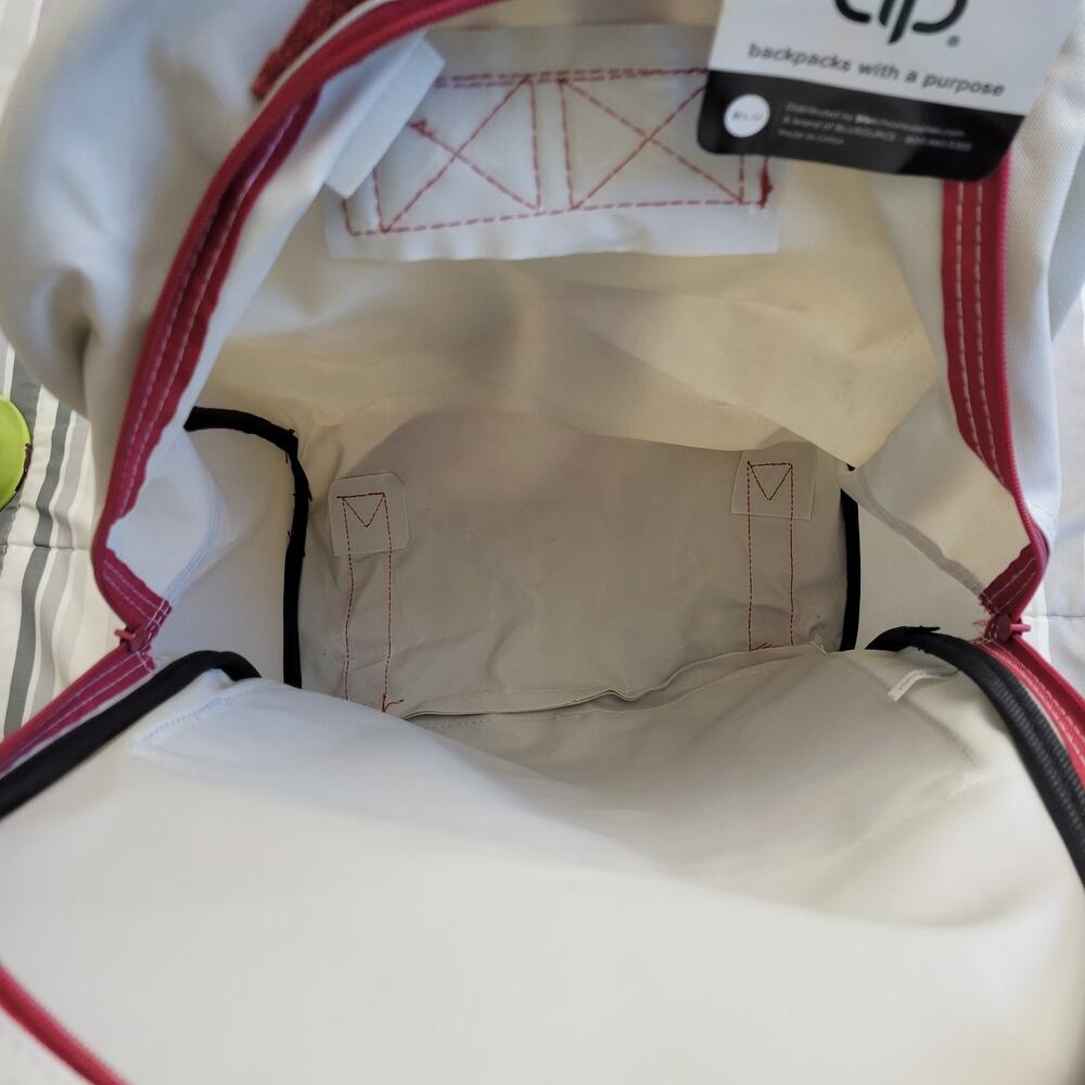 BWAP Backpack Kids One Size Beige Red School Lightweight - Picture 5 of 7